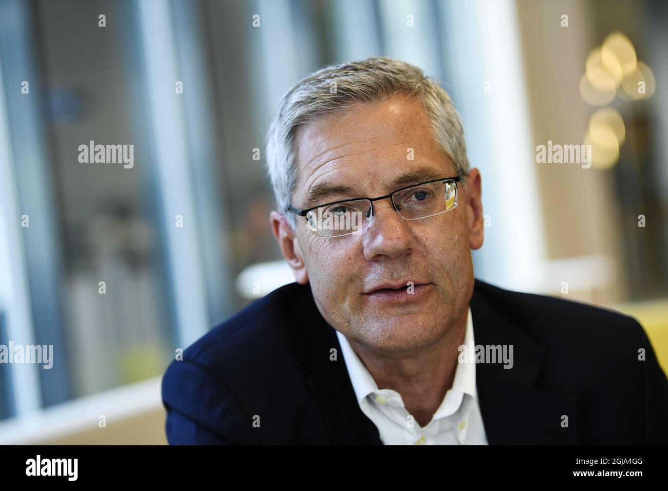 STOCKHOLM 2016-07-21 Magnus Hall, CEO of Sweden's energy giant Vattenfall, is seen during the presentation of the company`s financial report in Stockholm, Sweden July 21. 2016. Foto: Maja Suslin / TT / Kod 10300  Stock Photo